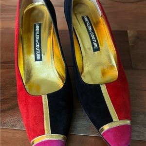 Anne Klein Contour Heels / Vintage 90S / Suede Heels